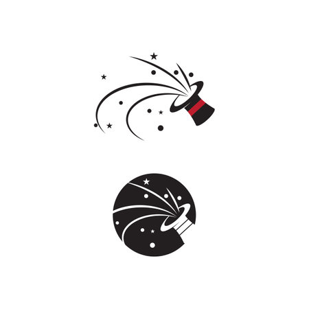 Wand magic hat Logo Template vector symbol designのイラスト素材
