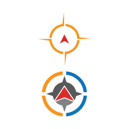 Compass icon Vector Illustration design Logo templateのイラスト素材