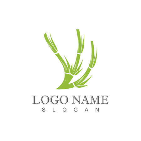 Bamboo Logo Template vector icon illustration designのイラスト素材
