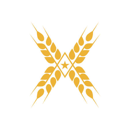 Agriculture wheat vector icon designのイラスト素材