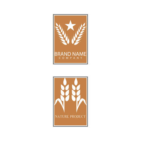 Agriculture wheat vector icon designのイラスト素材