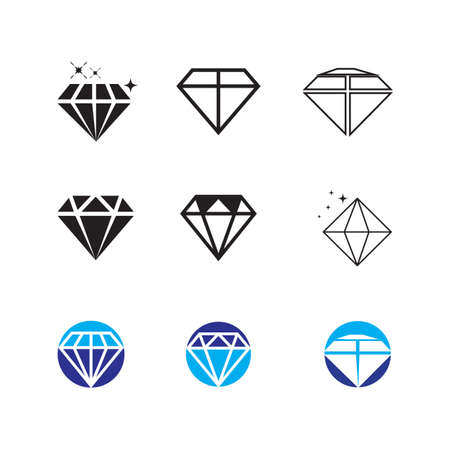 Diamond Logo Template vector icon illustration designのイラスト素材