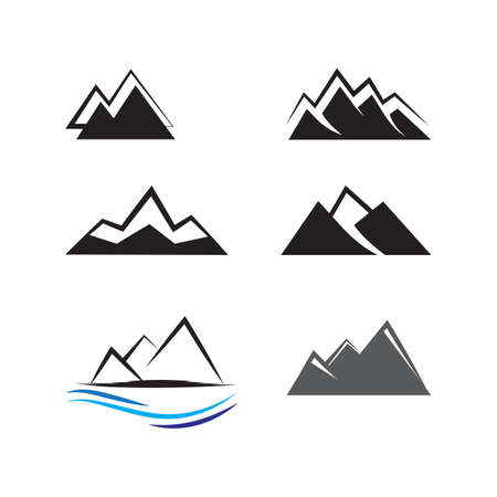 Mountain icon Logo Template Vector illustration designのイラスト素材
