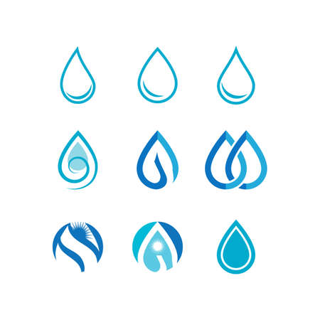 Water drop Logo Template vector illustration designのイラスト素材