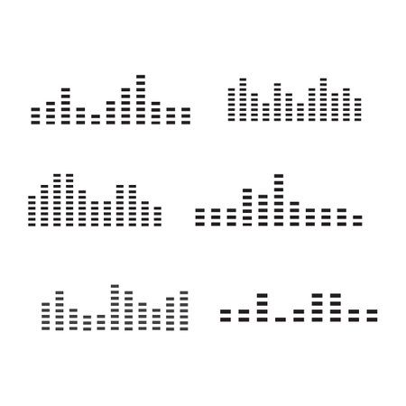 sound wave ilustration logo vector icon templateのイラスト素材