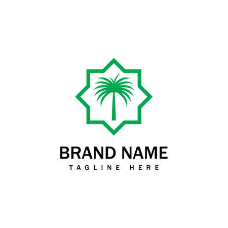 Date tree icon vector illustration logo templateのイラスト素材