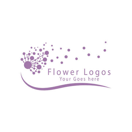 Dandelion vector icon design templateのイラスト素材