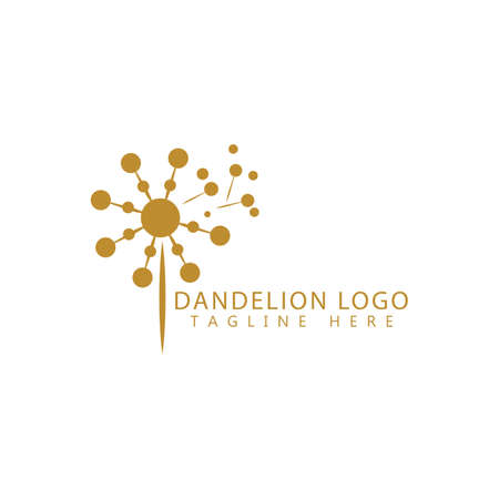 Dandelion vector icon design templateのイラスト素材