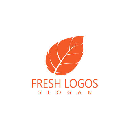 Leaf icon Vector Illustration design Logo templateのイラスト素材