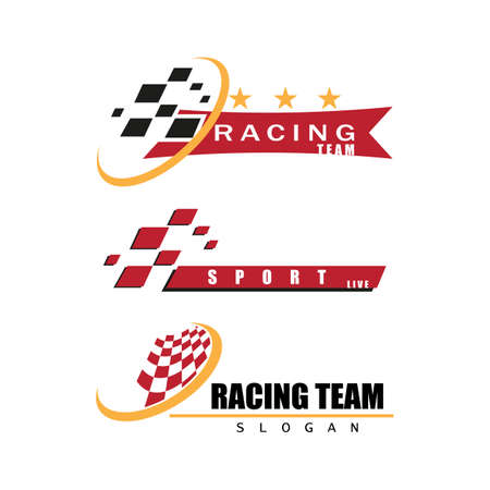 Race flag icon, simple design illustration vectorのイラスト素材