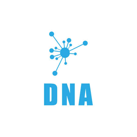 DNA gene Logo Template vector symbol illustrationのイラスト素材