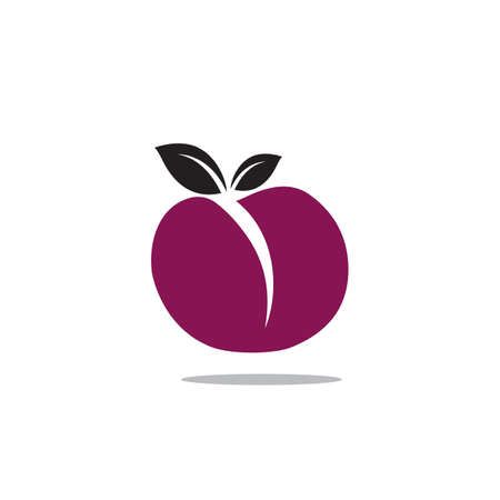 Plum logo vector icon design templateのイラスト素材