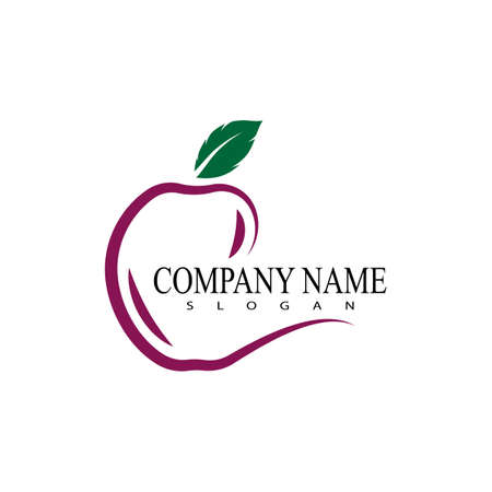 Plum logo vector icon design templateのイラスト素材
