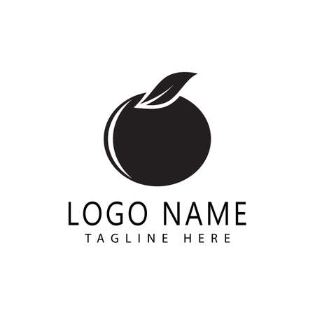 Plum logo vector icon design templateのイラスト素材