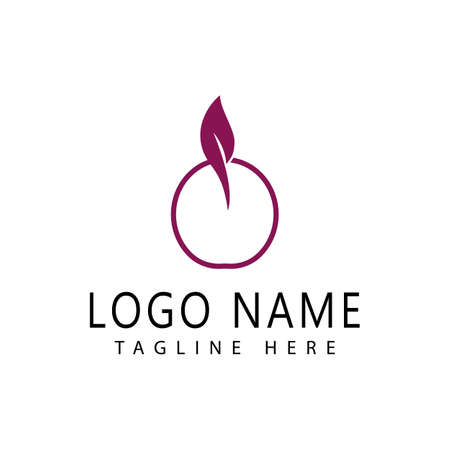 Plum logo vector icon design templateのイラスト素材