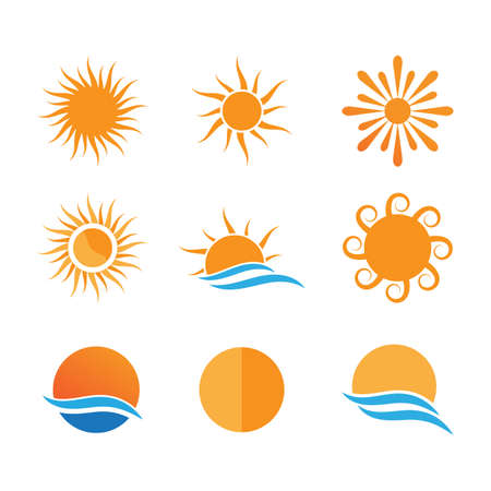 Sun Vector illustration Icon Logo Template designのイラスト素材