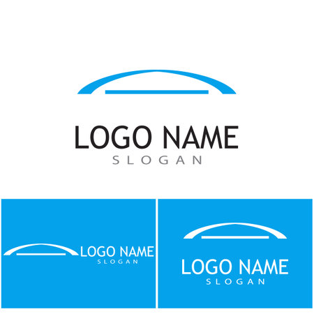 Bridge Logo Template vector icon illustration designのイラスト素材