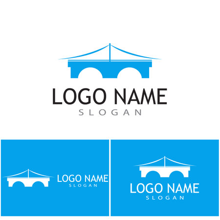 Bridge Logo Template vector icon illustration designのイラスト素材