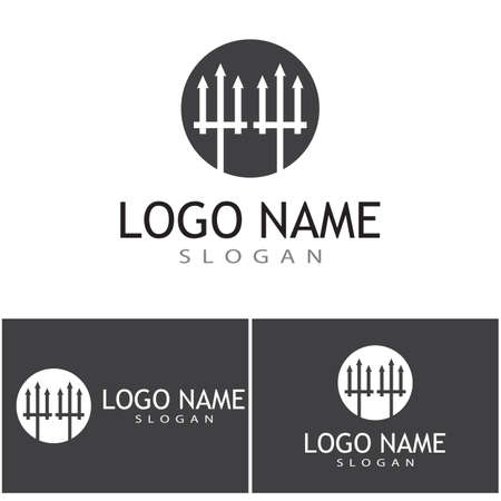 Trident Logo Template vector icon illustration designのイラスト素材