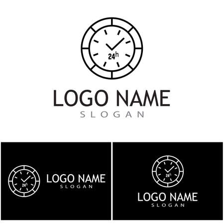 24 Hour icon vector illustration design templateのイラスト素材