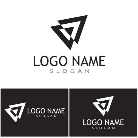 Futuristic Triangle Chain logo design inspirationのイラスト素材
