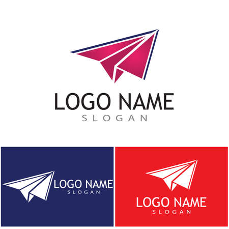 Paper plane logo vector illustration templateのイラスト素材