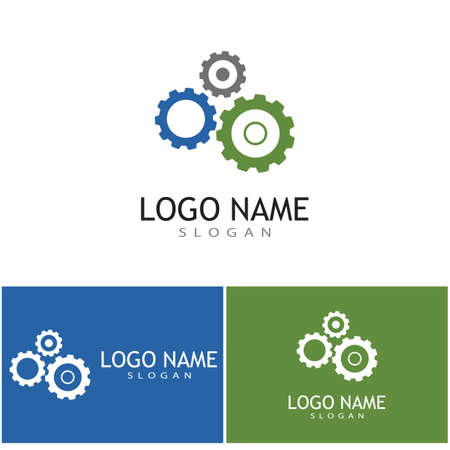 Gear Logo Template vector icon illustration designのイラスト素材