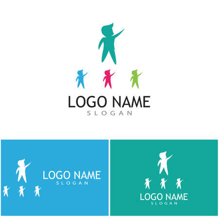 Kids Logo Template vector symbol natureのイラスト素材