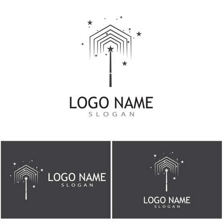 Wand magic stick Logo Template vector symbol natureのイラスト素材