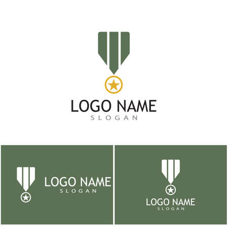 Military icon Vector Illustration design Logo templateのイラスト素材