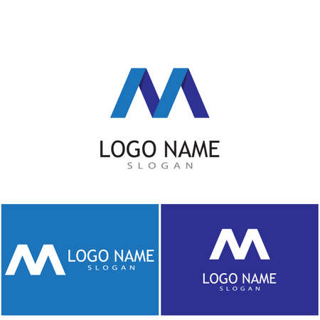 M Letter Logo Template vector illustration designのイラスト素材