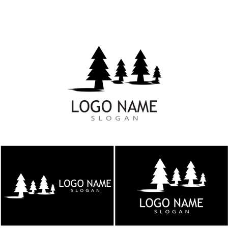 Christmas tree Logo Template vector symbol natureのイラスト素材