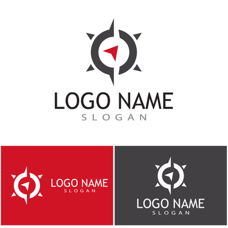 Compass icon Vector Illustration design Logo templateのイラスト素材