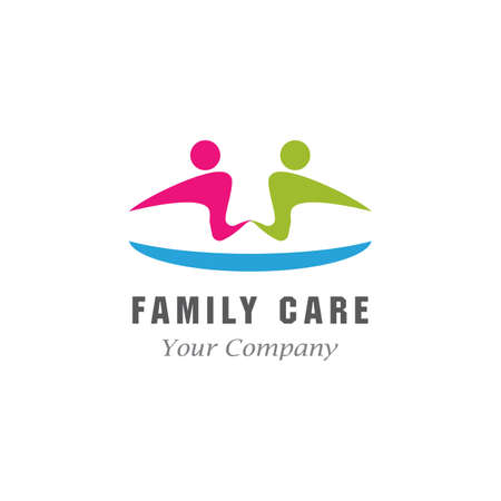 Adoption and community care Logo template vector iconのイラスト素材