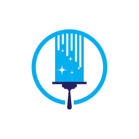 cleaning clean service icon vector template
