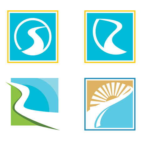 River vector icon illustration designのイラスト素材