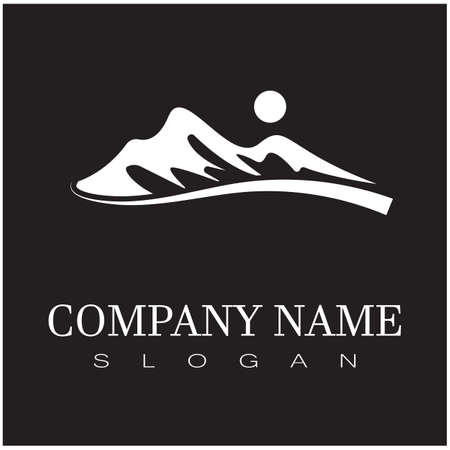 Mountain icon Logo Template Vector illustration designのイラスト素材
