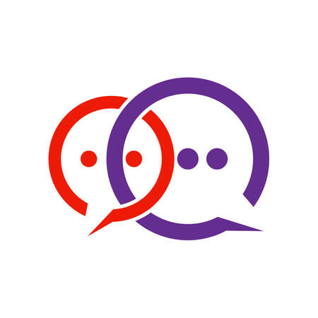 Speech bubble Logo template vector illustrationのイラスト素材
