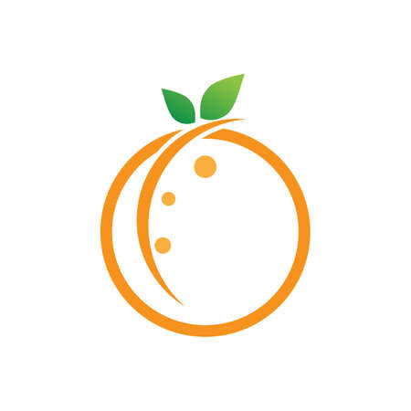 Orange logo design Vector icon illustration designのイラスト素材