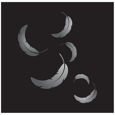 Feather Logo Vector Template Symbol Designのイラスト素材