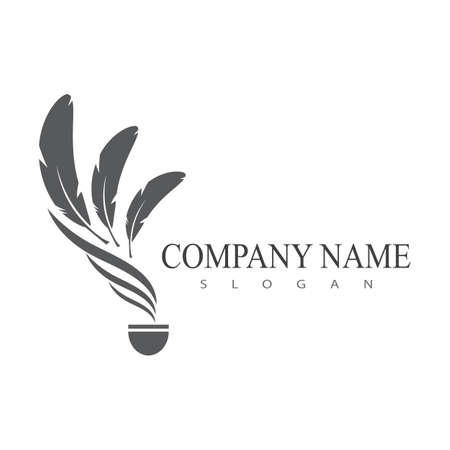 Feather Logo Vector Template Symbol Designのイラスト素材