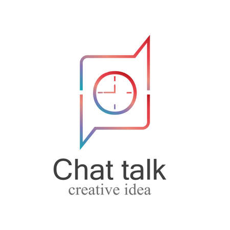 Speech bubble Logo template vector illustrationのイラスト素材