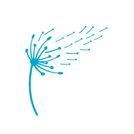 Dandelion flower logo vector template designのイラスト素材