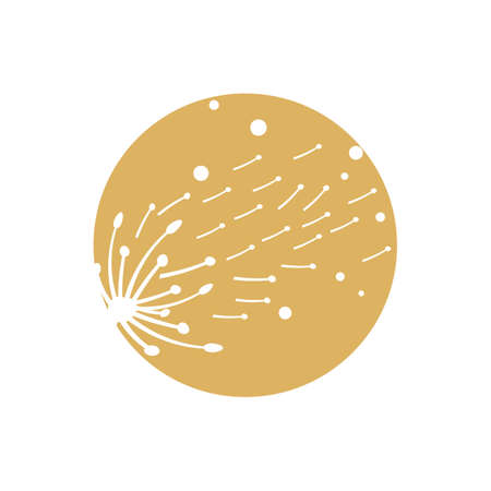 Dandelion flower logo vector template designのイラスト素材