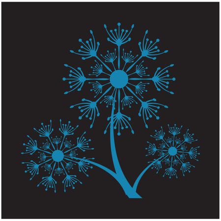 Dandelion flower logo vector template designのイラスト素材
