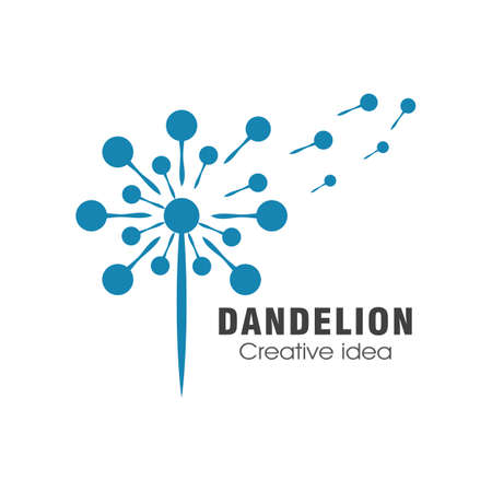 Dandelion flower logo vector template designのイラスト素材