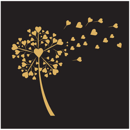 Dandelion flower logo vector template designのイラスト素材