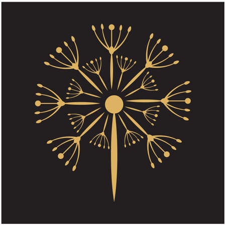 Dandelion flower logo vector template designのイラスト素材