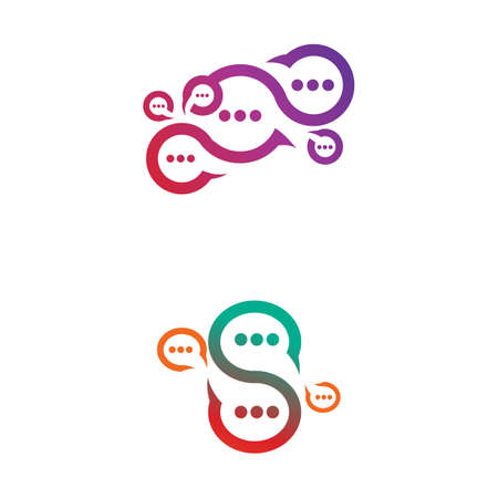 Speech bubble Logo template vector illustrationのイラスト素材