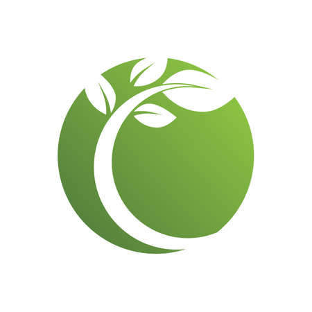 Logos of green leaf ecology nature element vectorのイラスト素材